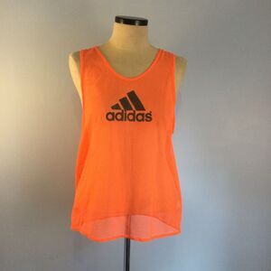 Adidas Large Safety Orange Mesh Jersey Tank Top
